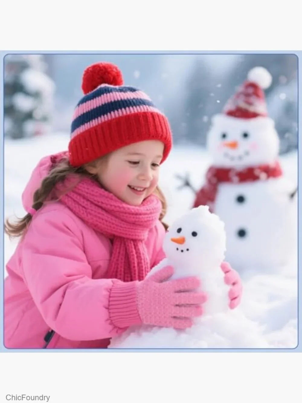 Stretchy Warm Knit Winter Gloves for Kids 5-10 Years 6 Pairs